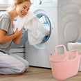 thumbnail image 4 of Holiday Deals! Gspmoly Portable Dirty Clothes Basket Dirty Clothes Storage Basket Large Clothes Rack Laundry Basket Bathroom Hollow Dirty Clothes Basket Holiday Deals, 4 of 6