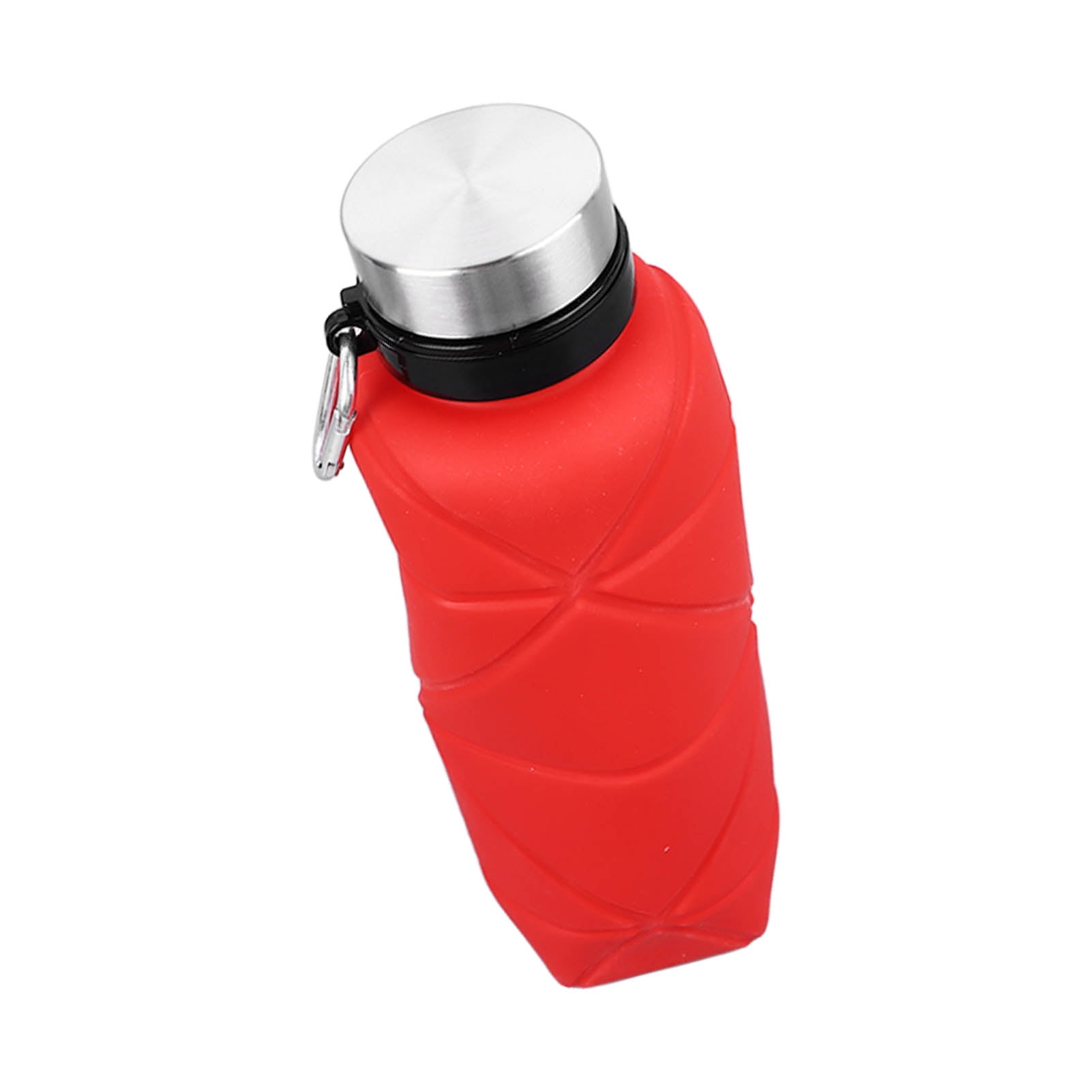 Folding Water Bottle, Food Grade 700ml Collapsible Water Bottle  for Sports Red 700ml