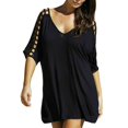 thumbnail image 1 of Plus Size Womens Short Sleeve Bikini Swimwear Cover Up Beach Dress, 1 of 6