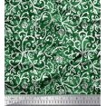 thumbnail image 1 of Soimoi Velvet Fabric Leaves,Bird & Rose Flower Decor Fabric Printed Yard 58 Inch Wide, 1 of 3