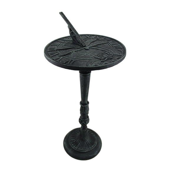 Urban Decay Dragonfly Sundial, Verdigris Finish, Cast Iron, Garden, Sundial, 1 Count