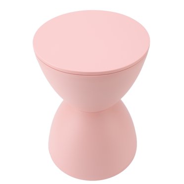 Hourglass Shaped Stool, Wear Resistant Hourglass Stool Prevent Bumps For Bathroom Pink