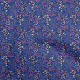 thumbnail image 1 of oneOone Georgette Viscose Royal Blue Fabric Floral Sewing Craft Projects Fabric Prints By Yard 42 Inch Wide, 1 of 4