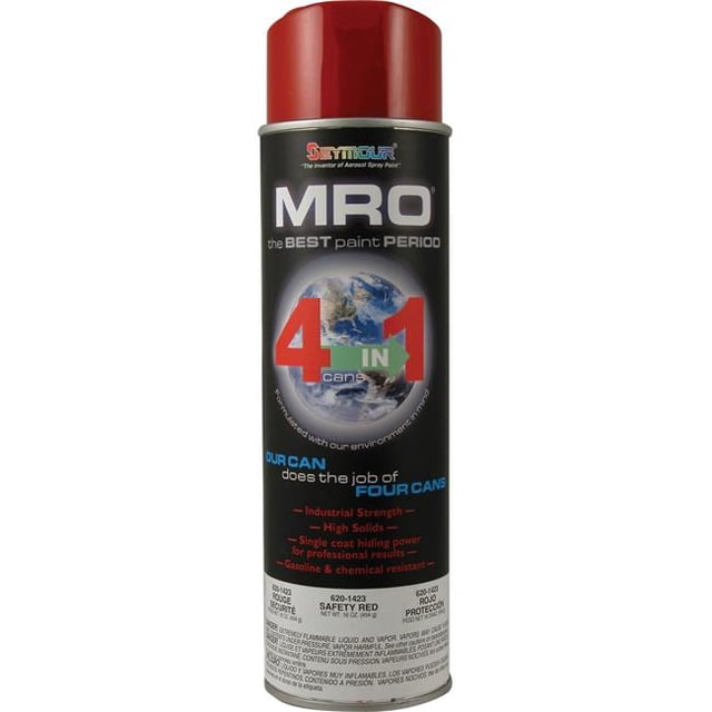 Seymour SM620-1423 20 oz MRO Safety Enamel High Solid Spray Paint, Red