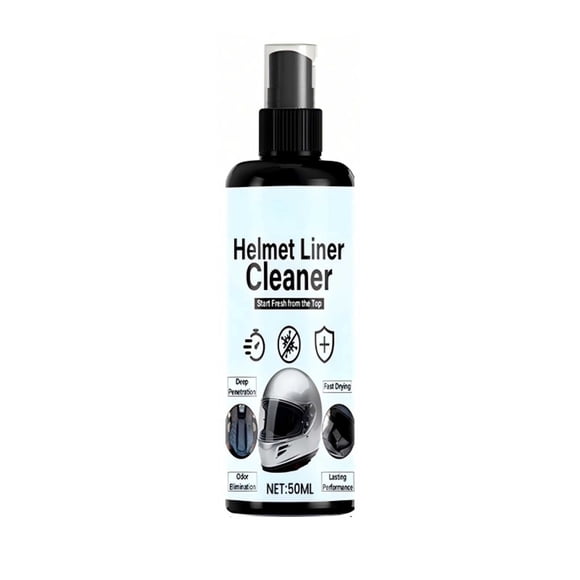 ICQOVD Helmet Cleaner Spray 100Ml Helmet Liner Deodorizer Removes Sweat Odors Dirt From Motorcycle Bicycle Sports Helmet Padding and Foam Liners