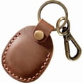 thumbnail image 1 of Porte-clés AirTag en Cuir, Support d'Étiquette en Cuir Véritable Fait à la Main, 1 of 5
