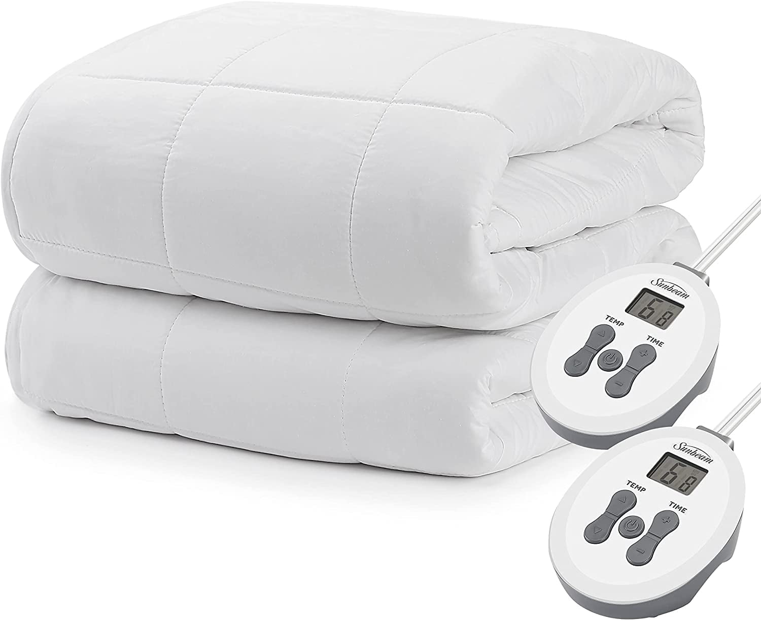 Sunbeam Selecttouch Premium Electric Heated Mattress Pad 100 Percent Quilted Cotton Top 10 Heat Settings Queen 60X 80