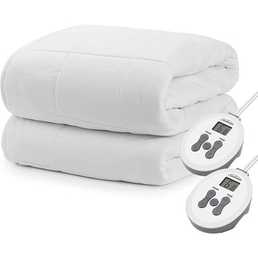 Sunbeam Selecttouch Protège-Matelas Chauffant Électrique de Qualité Supérieure Dessus en Coton Matelassé 100 pour Cent 10 Réglages de Chaleur Grand 60 X 80