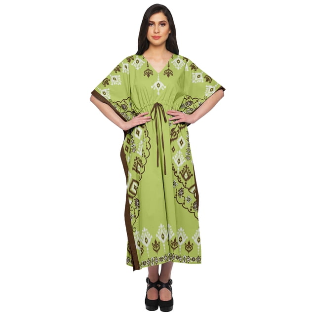 Moomaya Kaftan de Plage, Paréo de Bikini, Robe Longue Maxi Caftan pour Femmes