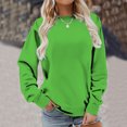 thumbnail image 4 of Meichang Chandails pour Femmes Col Rond Manches Longues Coupe Ample Hauts de Sortie Unis Chandail en Molleton Confortable Mode 2024, 4 of 6