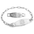 thumbnail image 1 of MedicEngraved Stainless Steel Custom Medical Alert Bracelet - 4mm Paperclip Link, 1 of 7