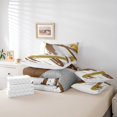 thumbnail image 4 of YST Gradient Abstract Vintage Bedding Comforter Set Ombre Graffiti Design, Grey Beige Brown, Queen Size (7 Count), 4 of 4