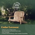 thumbnail image 2 of All Things Cedar Causeuse Adirondack de 54 Po pour l'Extérieur, Siège de Patio, Naturel, 2 of 9