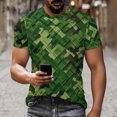 thumbnail image 1 of Ceisia T-Shirt Décontracté pour Homme, Coupe Ajustée, Tissé, Imprimé Camouflage, Col Rond, Manches Courtes, Cadeaux, 1 of 9