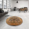 thumbnail image 3 of Ahgly Company Indoor Rectangle Mid-Century Modern Red Brown Oriental Area Rugs, 2' x 4', 3 of 6