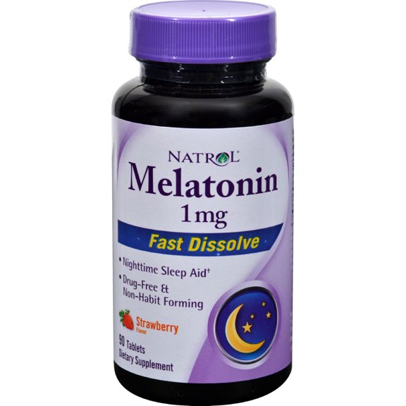 Natrol Mélatonine 1 mg F/D Tab-90 1 mg Fraise / FD