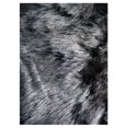 thumbnail image 2 of Tapis rectangle amusant pour enfant noir flokati polyester, 2 of 2