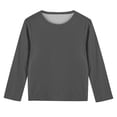 thumbnail image 5 of Besolor Toddler Boys Girls Long Sleeve T-Shirts Casual Crewneck Solid Color Basic Tops Layer Tee Kids Fall Clothes, 5 of 5