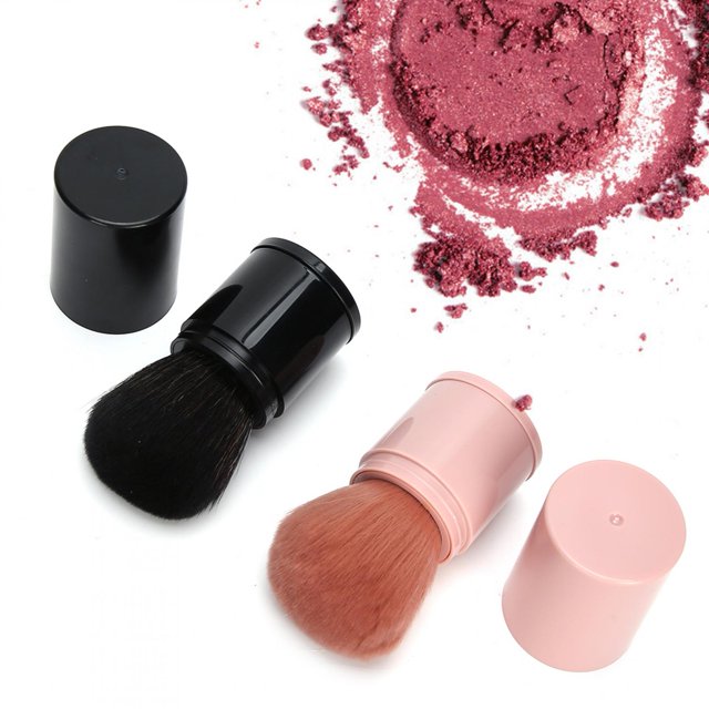 Face Retractable Contour Powder Retractable Blush Brush, Professional Powder Brush Face Brush Loose Powder Brush Powder Brush, FEMALE MAKEUP for MAKEUP