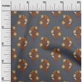thumbnail image 1 of oneOone Georgette Viscose Fabric Leaves & Floral Block Print Fabric BTY 42 Inch Wide, 1 of 5
