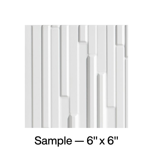FASÄDE Skyline Decorative Vinyl Backsplash Panel in Matte White (6X6 Inch Sample)