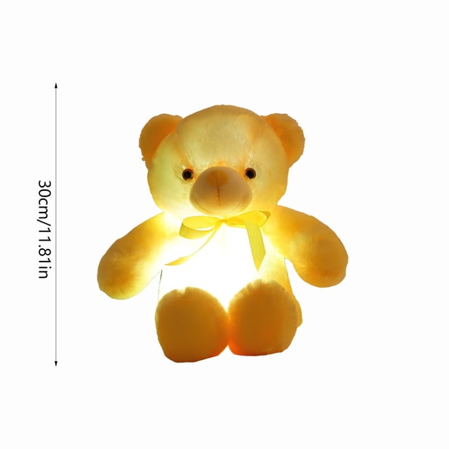Doll LED Light-up Teddy Bear Plush Toy Multicolored Stuffed Animal with Colorful Lights Valentine's Day Gift(1Pcs) Rkxzt