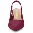 thumbnail image 2 of BLISSFUL STEP Escarpins à Talon Bloc pour Femmes Slingbacks Bourgogne 9,5, 2 of 7