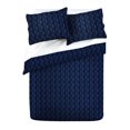 thumbnail image 3 of Parure de lit Springmaid bleu marine, couleurs unies, facile d'entretien., 3 of 3