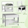 thumbnail image 3 of Qaba Ensemble de Table et Chaises pour Enfants 3 Pcs avec Plateau Réversible, Gris, 3 of 10