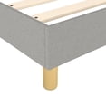 thumbnail image 5 of vidaXL Bed Frame Light Grey 100x190 cm Twin Fabric, 5 of 5