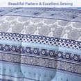 thumbnail image 3 of Floral Printed Queen Comforter Set with Sheets Lightweight Piece Bed in A Bag Comforter Set Vintage Yellow and Grey Flower Pattern Farmhouse Bedding Set, 3 of 7