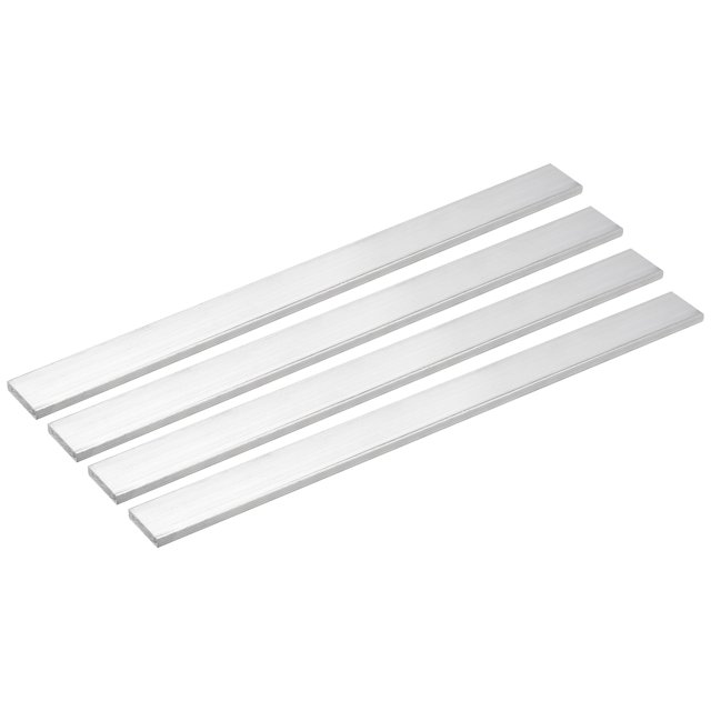 Unique Bargains Square Aluminum Flat Bar, 4 Pack 3/16' Thickness 1' Width 12' Length