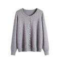 thumbnail image 1 of Cameland Cardigan Veste Chandail Uni à Col Rond pour Femmes Chandail à Col Rond, 1 of 7