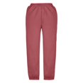 thumbnail image 4 of Girls Linen Pants Pants for Gymnastics Girls Medium And Large Children Casual Girls Solid Color Drawstring Sweatpants, 4 of 6