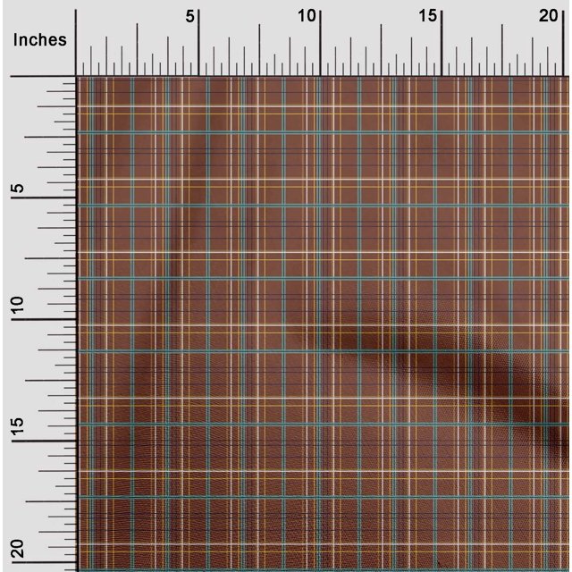 oneOone Georgette Viscose Fabric Madras Check Printed Craft Fabric BTY 42 Inch Wide