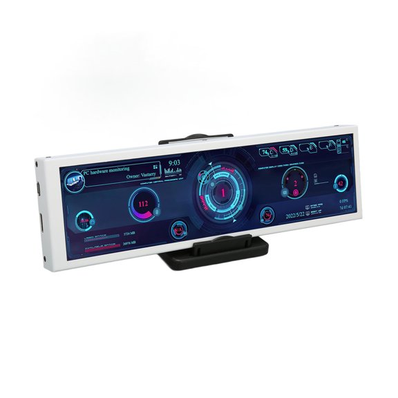 PC CPU Data Monitor, Computer Temp Monitor 8.8 Inch IPS Auto Off Theme Editor  For Gaming