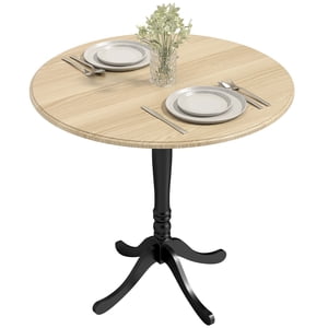 HOMCOM Dining Table for 2-4 People, Modern Kitchen Table with Pedestal Base
