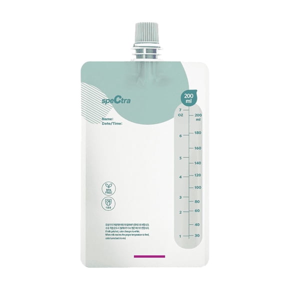 Refurbished Spectra SPECTRASMCB90 Baby Canada Disposable Breast Milk Storage Bags, BPA-Free, Double-Lined, Zip-Top Seal, Self-Standing, 200mL Capacity, 90 Count