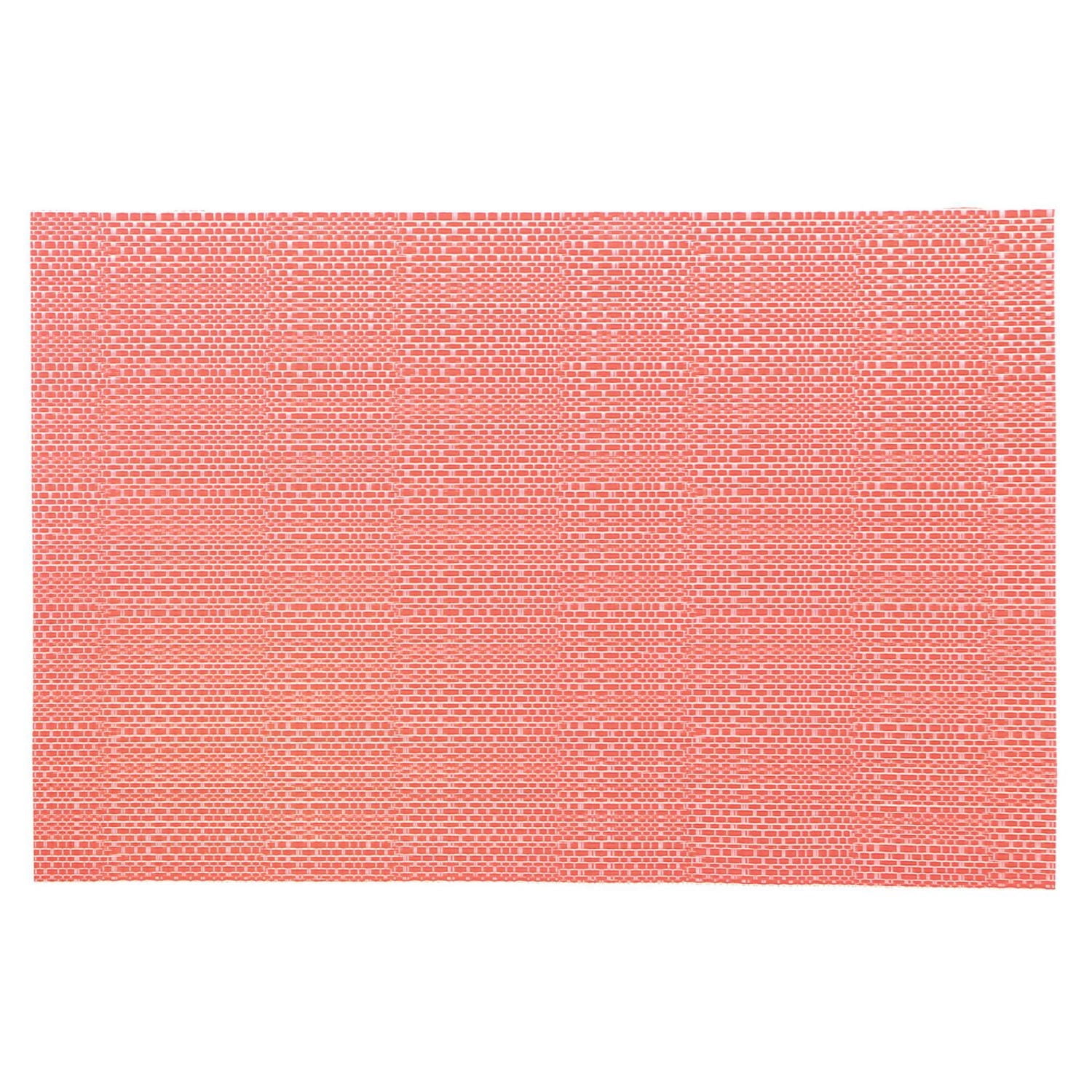 Vinyl Placemat Linen Coral 12 X 18 - Ensemble De 12
