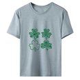 thumbnail image 1 of QIPOPIQ T-Shirts à Manches Courtes pour Femmes à Col Rond T-Shirts de la Saint-Patrick Tunique T-Shirt Shamrock T-Shirt Vert T-Shirt St Patricks Day Hauts T-Shirt Tee T-Shirts des Fêtes T-Shirts Graphiques Aubaines, 1 of 2