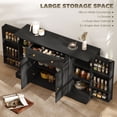 thumbnail image 4 of HOMCOM 54" Sideboard Buffet Cabinet, Farmhouse Kitchen Cabinet, Black, 4 of 10