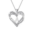 thumbnail image 4 of Ladies Double Heart Diamond Necklace With 26 English Letters Couple Necklace, 4 of 8
