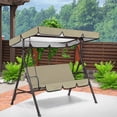 thumbnail image 2 of Outdoor Swing Canopy Replacement Cover - Heavy Duty Waterproof & Windproof 3-Seater Top Cover for Patio Swing Chairs - UV Protection Rip-Proof Garden Swing Cover 74.8"x 52" for Backyard, Porch, 2 of 5