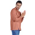 thumbnail image 3 of Atasi Chemise Henley Indienne pour Homme à Manches Longues, Décontractée, Col Mandarin, Courte Kurta, 3 of 7