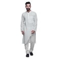 thumbnail image 1 of Atasi Designer Kurta Set For Boys Printed Long Kurta Pajama Summer Clothing, 1 of 4