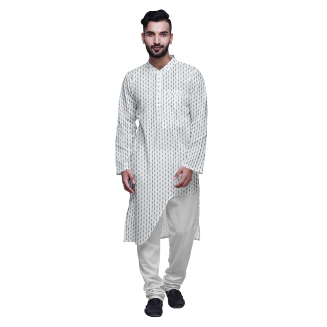 Atasi Designer Kurta Set For Boys Printed Long Kurta Pajama Summer Clothing