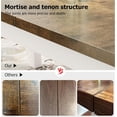 thumbnail image 4 of BeesClover Dining Table for 6-8 Person Farmhouse Large Rectangular Kitchen Tables Mid-Century Modern Kitchen Table with Sturdy Metal Legs for Small Kitchens, Dining Office Areas, 4 of 5