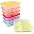 thumbnail image 4 of Rbaofujie Adult Bento Lunch Box 5pc/7pc Food Grade Compartment Lunch Box Plastic Fresh-Keeping Lunch Box with Lid Microwave Heating Lunch Box Teen Lunch Box, 4 of 6