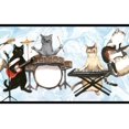 thumbnail image 2 of IBA Indianbeautifulart Blue Musical Instruments & Cat Animal Printed Ribbon&nbsp;Trim&nbsp;9 Yards Velvet Fabric Laces For Crafts Sewing Accessories 4 Inches, 2 of 2