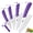 Purple, variant on Ceramic Knives for Kitchen 4-Piece Fruit Paring Knife Set with Cover and Peeler,Rustproof Stain Resistant,6",5",4",3" Paring Knife
